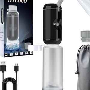 VITCOCO Hydrogen Water Bottle Black and Silver